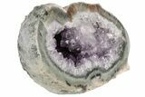 7.4" Purple Amethyst Geode With Polished Face - Uruguay - #199718-1